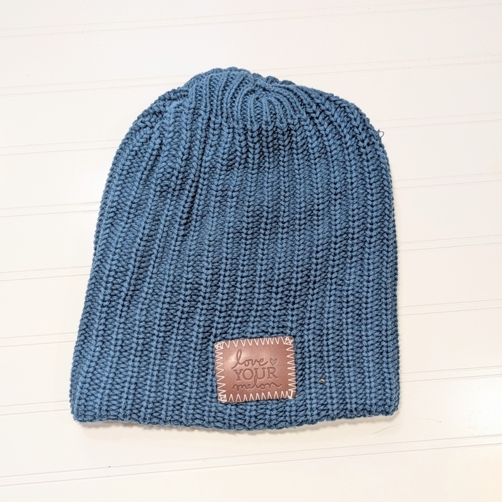 Love Your Melon Blue Cotton Beanie